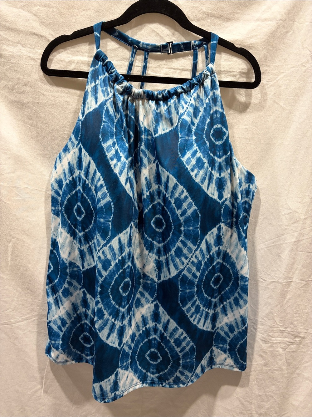 Swim By Cacique Blue Tye-Dye Halter Neck Women's Tankini